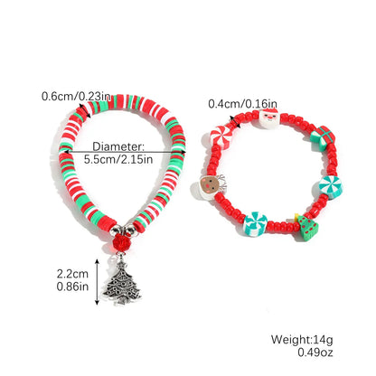 Cute Santa Claus Alloy Plating Women'S Bracelets