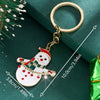 Cute Santa Claus Christmas Alloy Keychain Pendant With Dripfinish Detail Decorative Key Ring Accessory