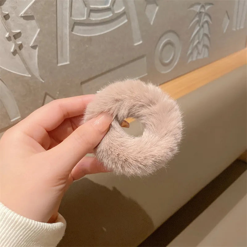 Cute Santa Claus Elk Cloth Hair Tie