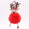 Cute Santa Claus Imitate Rex Rabbit Fur Sewing Unisex Keychain 1 Piece