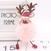 Cute Santa Claus Imitate Rex Rabbit Fur Sewing Unisex Keychain 1 Piece