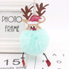 Cute Santa Claus Imitate Rex Rabbit Fur Sewing Unisex Keychain 1 Piece