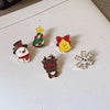 Cute Santa Claus Snowman Elk Alloy Enamel Unisex Brooches