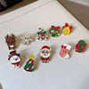 Cute Santa Claus Snowman Elk Alloy Enamel Unisex Brooches