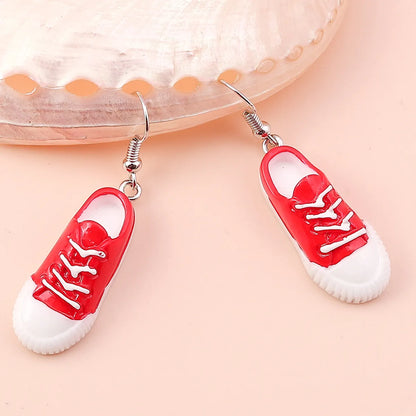 Cute Shoe Resin Enamel Drop Earrings