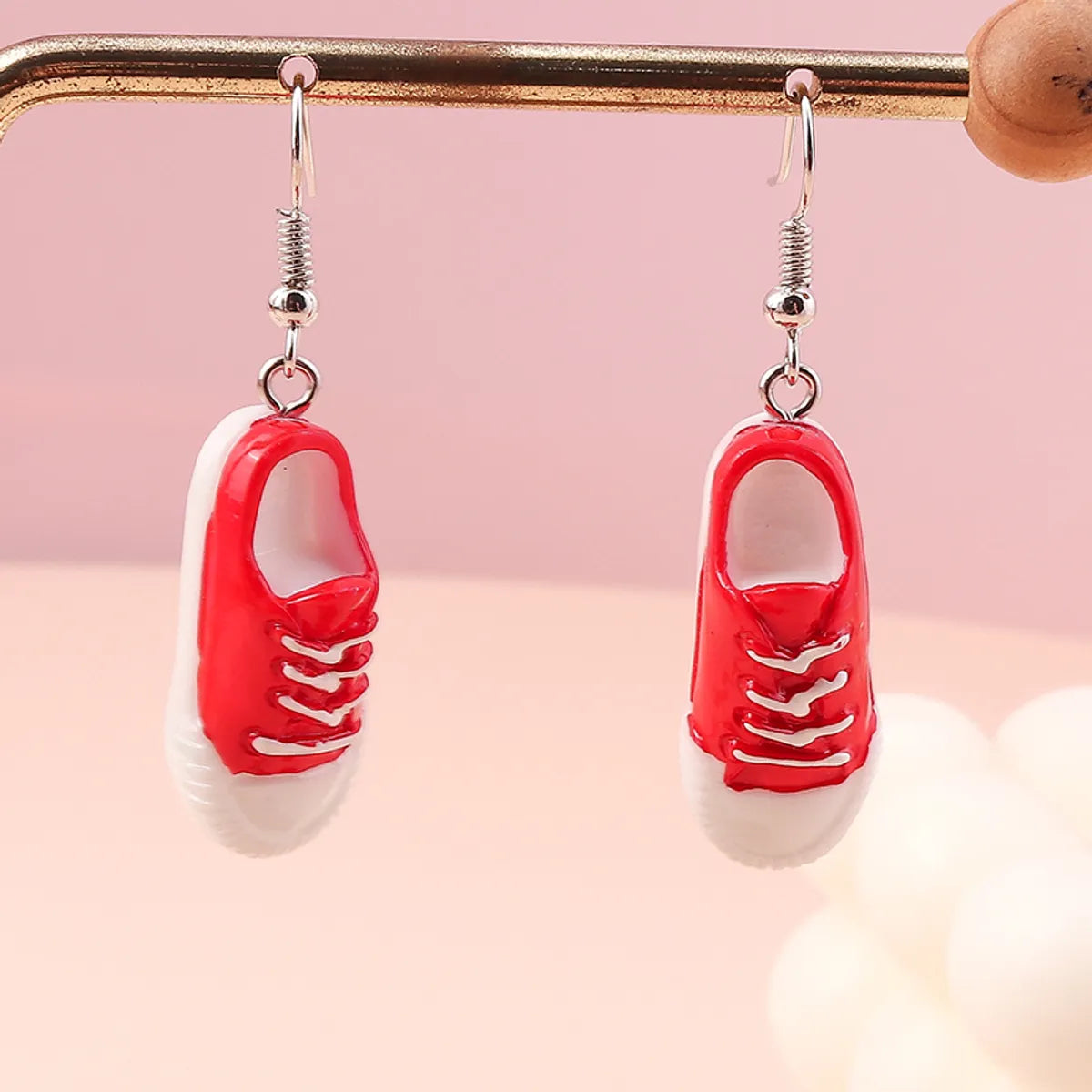 Cute Shoe Resin Enamel Drop Earrings