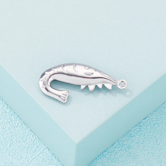 Cute Shrimp Stainless Steel Plating Jewelry Accessories