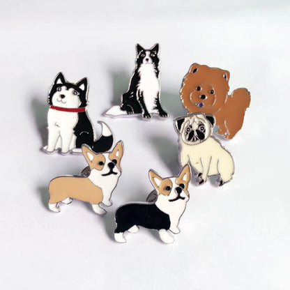 Cute Simple Style Animal Dog Alloy Enamel Unisex Brooches