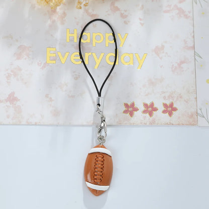 Cute Simple Style Ball Resin Bag Pendant Keychain