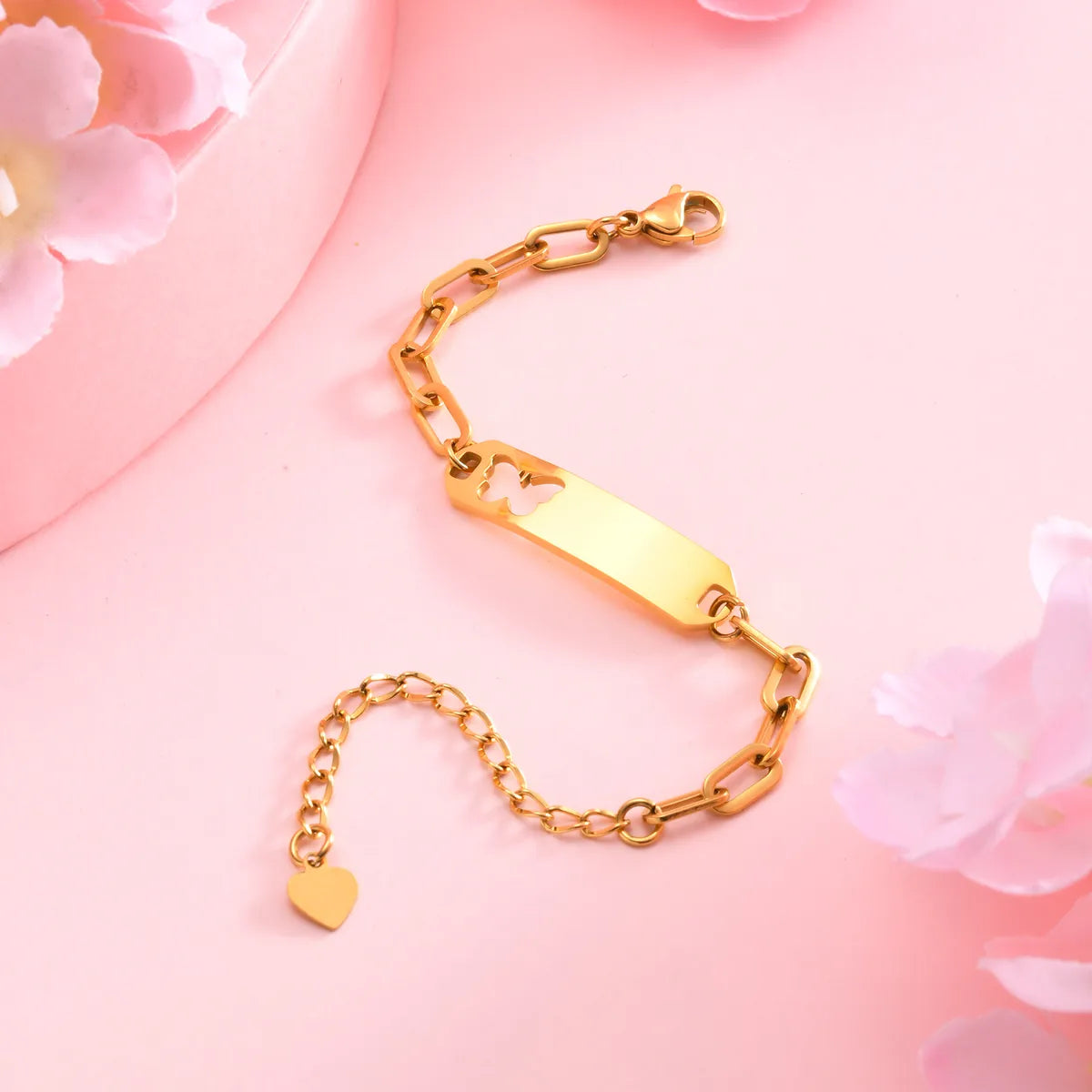 Cute Simple Style Butterfly 201 Stainless Steel 18K Gold Plated Bracelets In Bulk