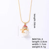 Stainless Steel Copper Cute Simple Style Plating Inlay Christmas Hat Christmas Tree Snowman Freshwater Pearl Zircon Pendant Necklace