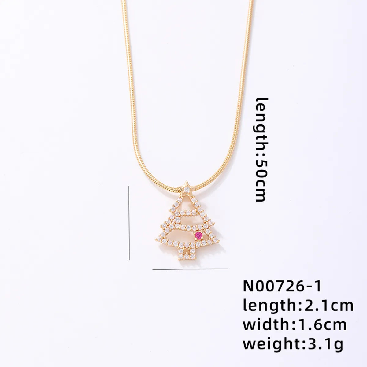 Stainless Steel Copper Cute Simple Style Plating Inlay Christmas Hat Christmas Tree Snowman Freshwater Pearl Zircon Pendant Necklace