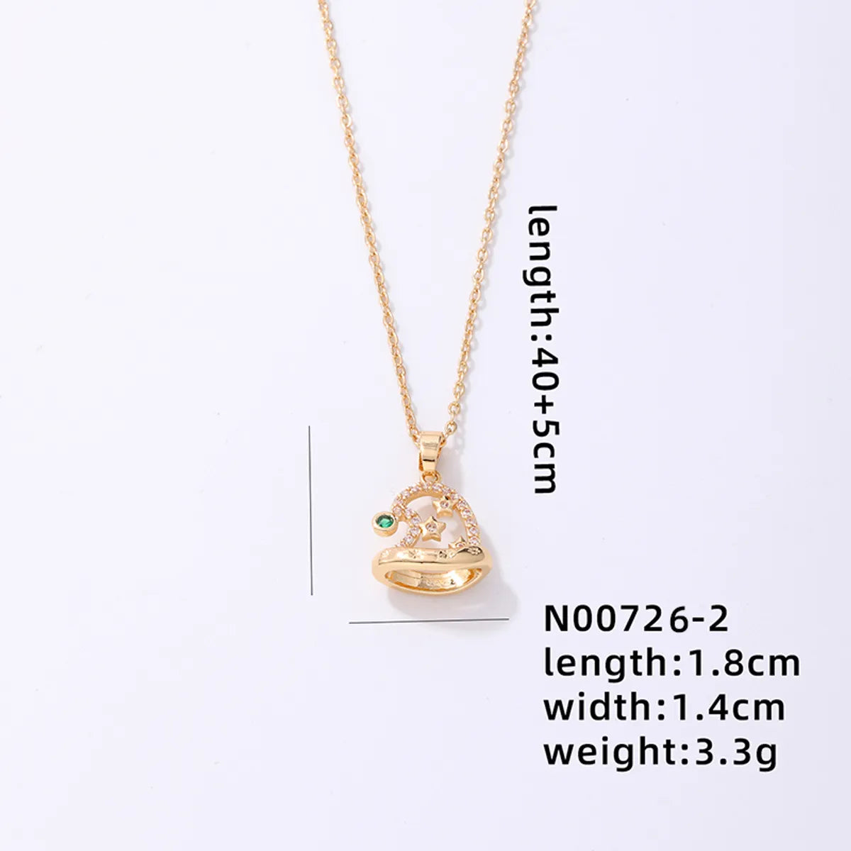 Stainless Steel Copper Cute Simple Style Plating Inlay Christmas Hat Christmas Tree Snowman Freshwater Pearl Zircon Pendant Necklace