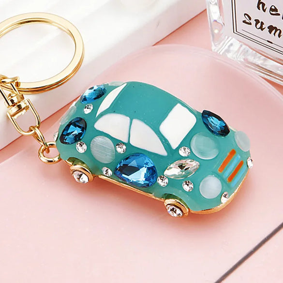 Cute Simple Style Color Block Resin Inlay Rhinestones Women'S Keychain