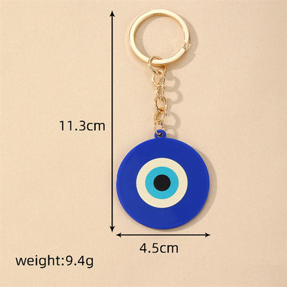 Cute Simple Style Devil'S Eye Alloy Keychain