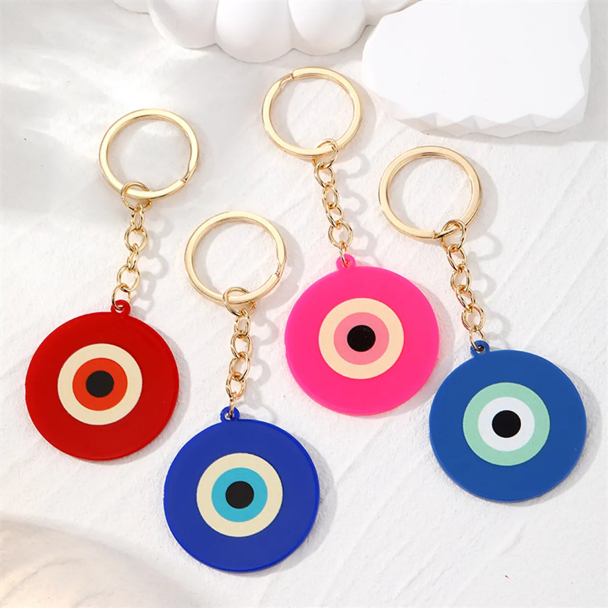 Cute Simple Style Devil'S Eye Alloy Keychain