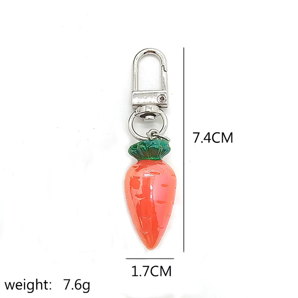 Cute Simple Style Fruit Shrimp Resin Bag Pendant Keychain