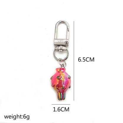 Cute Simple Style Fruit Shrimp Resin Bag Pendant Keychain