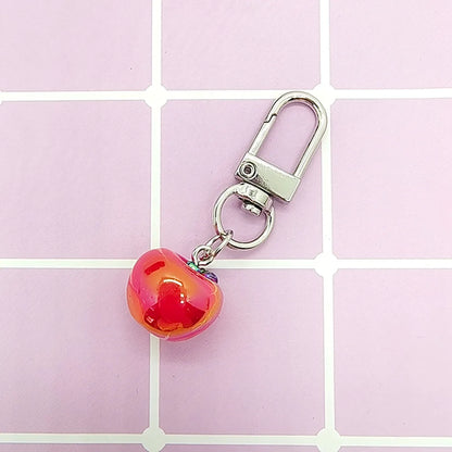 Cute Simple Style Fruit Shrimp Resin Bag Pendant Keychain