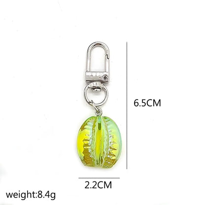 Cute Simple Style Fruit Shrimp Resin Bag Pendant Keychain