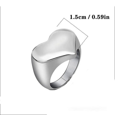 Wholesale Jewelry Cute Simple Style Heart Shape 304 Stainless Steel None None Rings