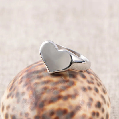 Wholesale Jewelry Cute Simple Style Heart Shape 304 Stainless Steel None None Rings