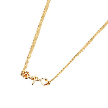 Cute Simple Style Heart Shape Alloy Plating Gold Plated Women's Necklace