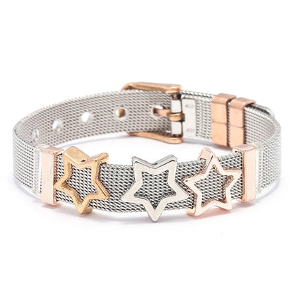 Cute Simple Style Heart Shape Titanium Steel Bracelets In Bulk