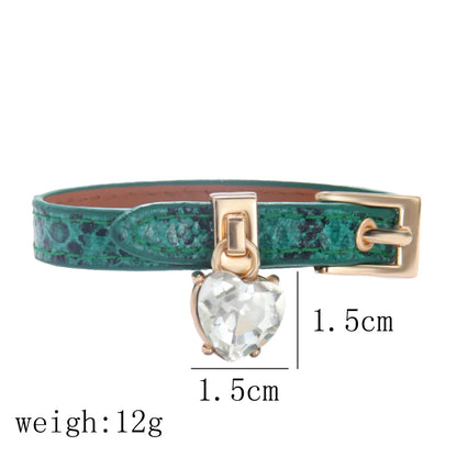 Cute Simple Style Heart Shape Zircon Alloy Wholesale Bracelets