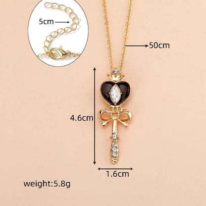 Cute Simple Style Moon Zircon Alloy Wholesale Pendant Necklace