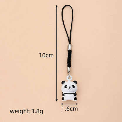 Cute Simple Style Rabbit Animal Panda Alloy Bag Pendant