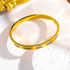 Cute Simple Style Roman Style Eye 304 Stainless Steel 18K Gold Plated Bangle In Bulk