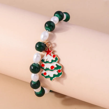 Cute Simple Style Santa Claus Artificial Pearl Wholesale Bracelets