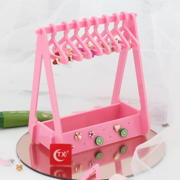 Cute Simple Style Solid Color Plastic Jewelry Rack