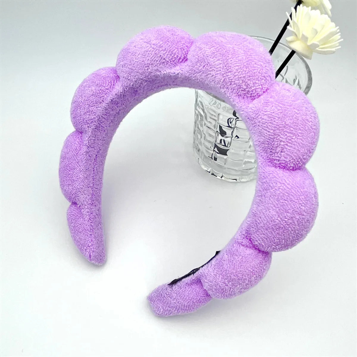 Cute Simple Style Solid Color Sponge Hair Band