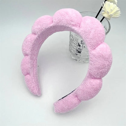 Cute Simple Style Solid Color Sponge Hair Band