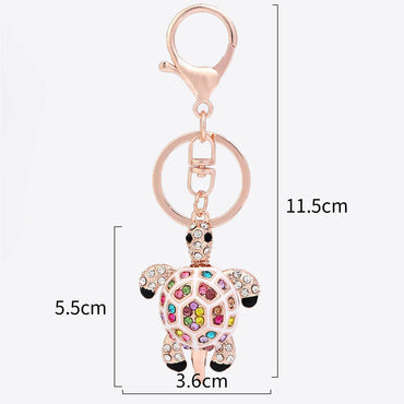 Cute Simple Style Tortoise Zinc Alloy Diamond Unisex Bag Pendant Keychain