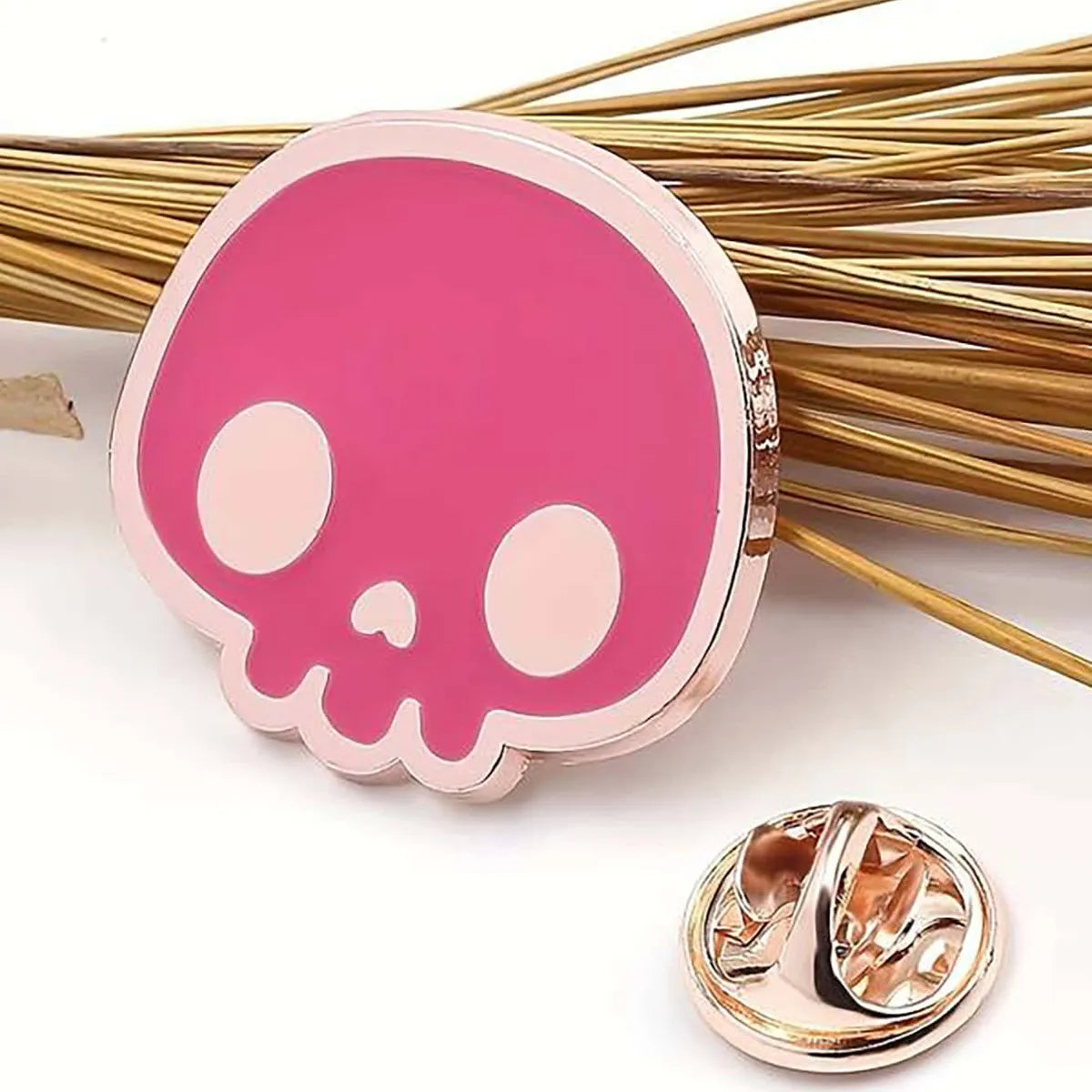 Cute Skull Alloy Metal Enamel Unisex Brooches