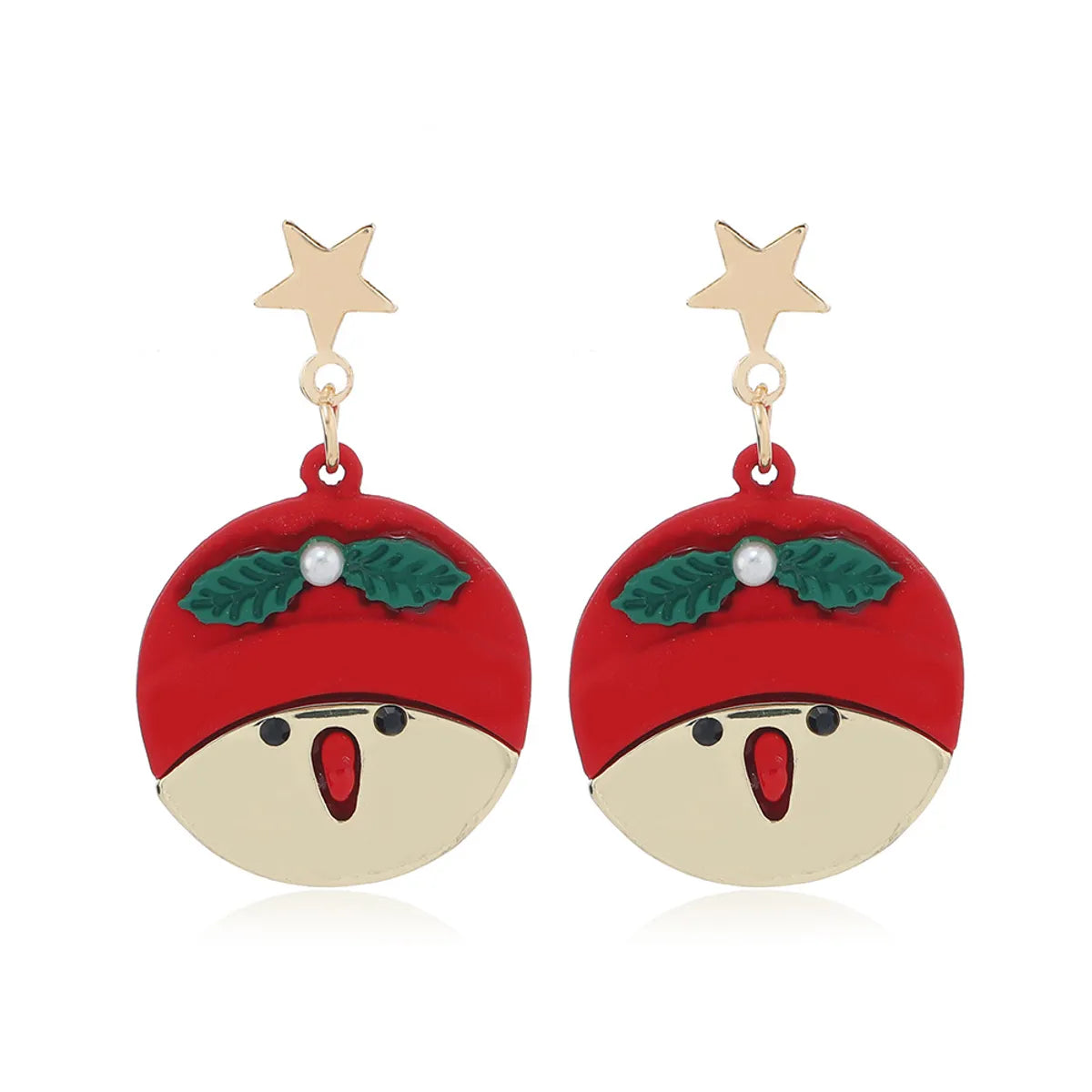 Cute Snowman Alloy Plating Women's Drop Earrings 1 Pair