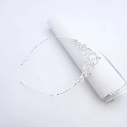 Cute Solid Color Alloy Plating Inlay Rhinestones Hair Band