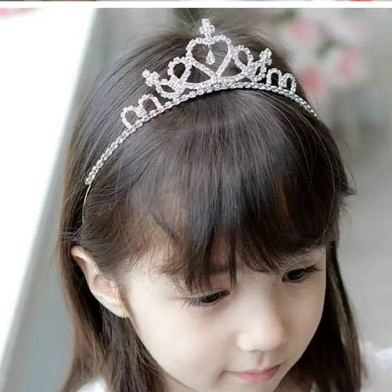 Cute Solid Color Alloy Plating Inlay Rhinestones Hair Band