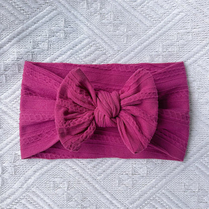 Cute Solid Color Cloth Bowknot Hair Band