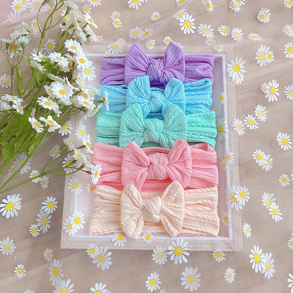 Cute Solid Color Cloth Bowknot Hair Band