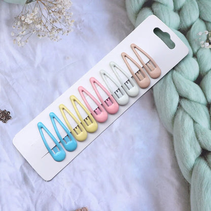 Cute Solid Color Plastic Hair Clip 1 Set