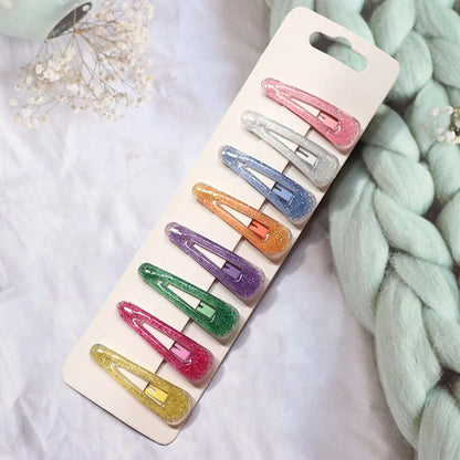 Cute Solid Color Plastic Hair Clip 1 Set