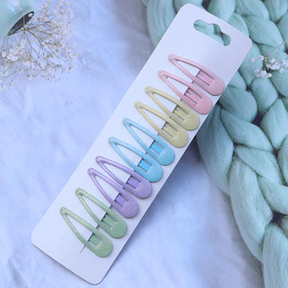 Cute Solid Color Plastic Hair Clip 1 Set