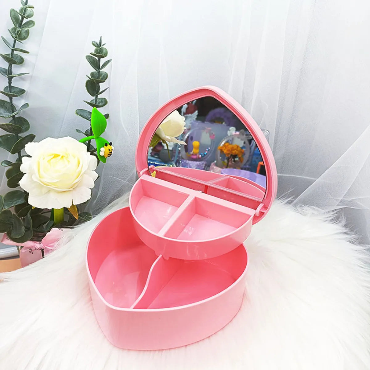 Cute Solid Color Plastic Jewelry Boxes