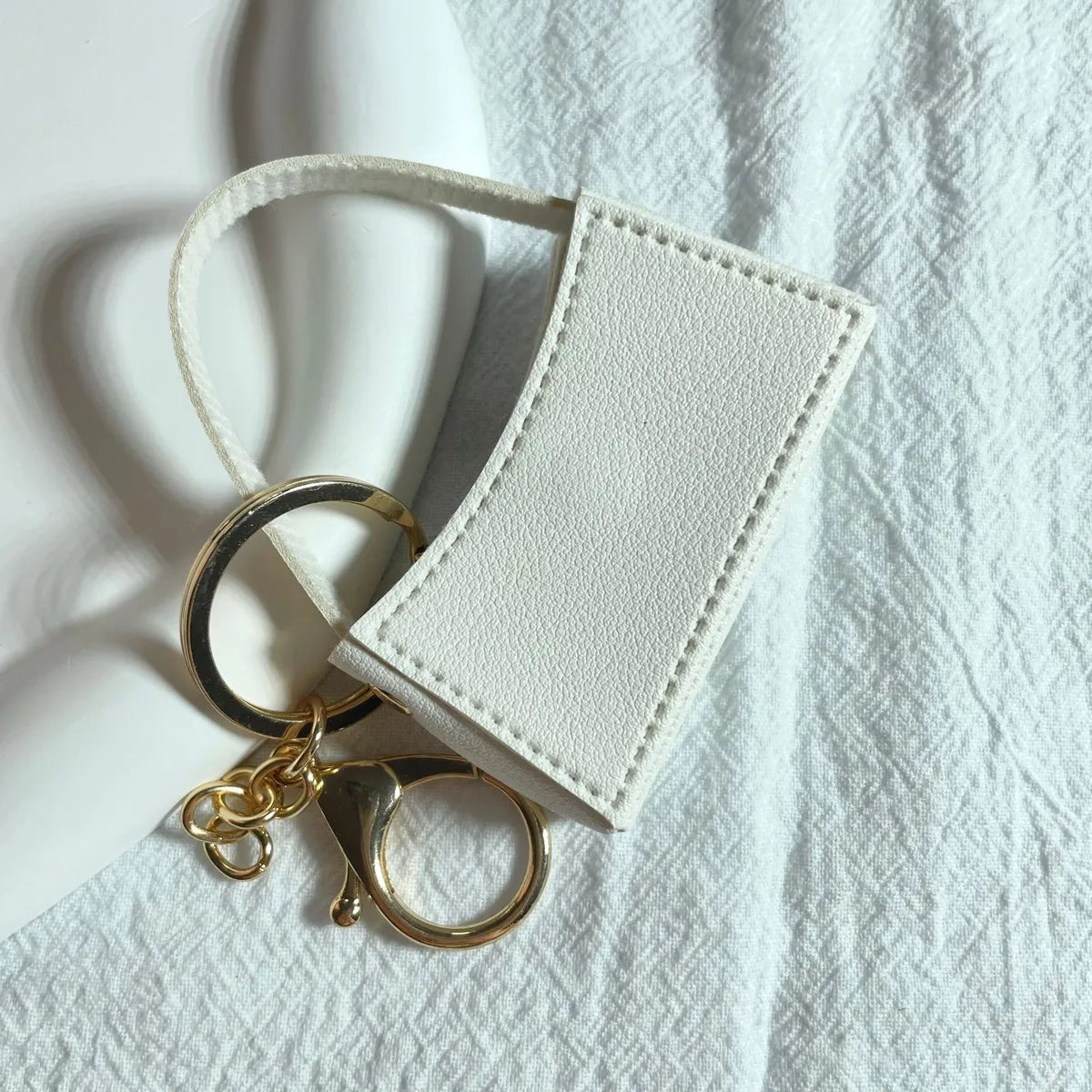 Cute Solid Color Pu Leather Keychain