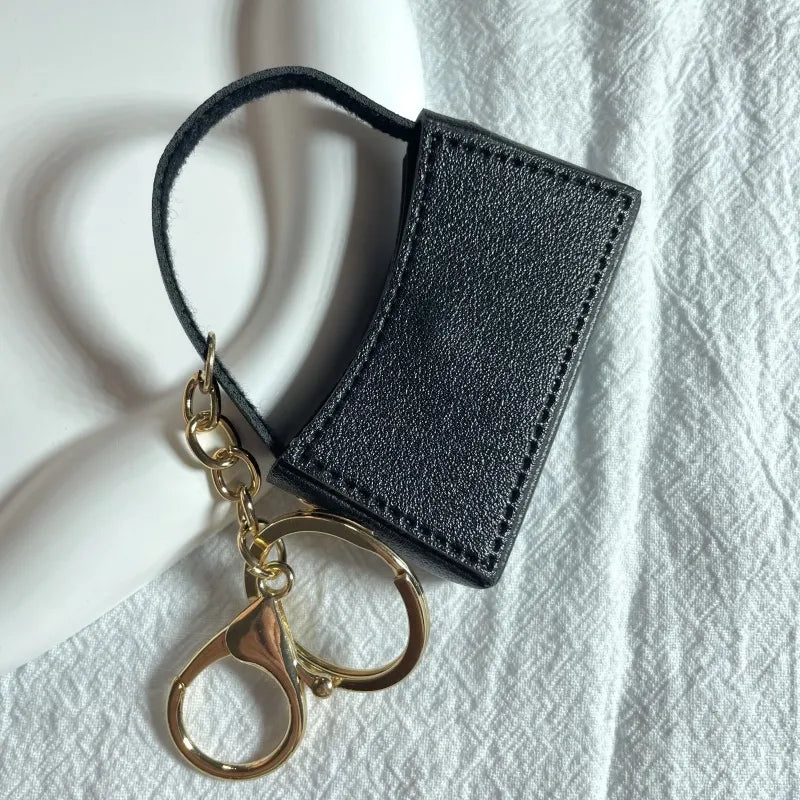 Cute Solid Color Pu Leather Keychain