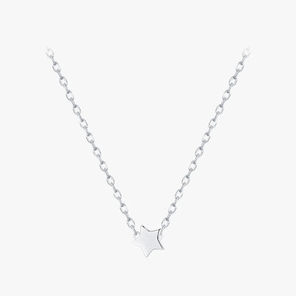 Cute Star Sterling Silver Plating Silver Plated Necklace